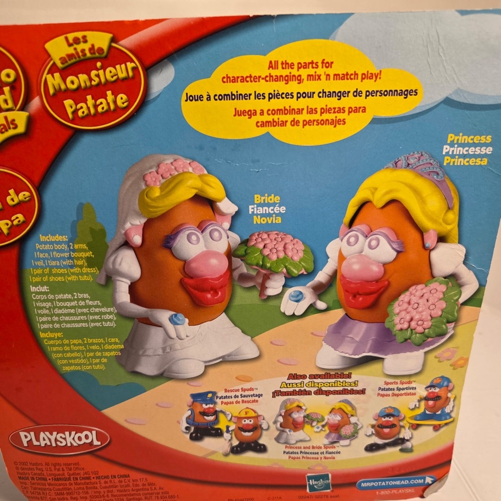 Vintage 2002 Playskool Mr. Potato Head Pals 2-in-1 Princess Bride Spuds Figure - Picture 3 of 7